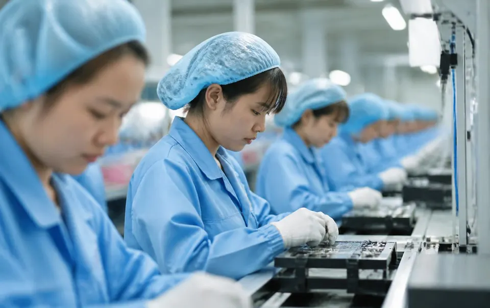 Công nhân sản xuất tại nhà máy – nguồn lao động HOMAN hỗ trợ tại Phú Thọ
